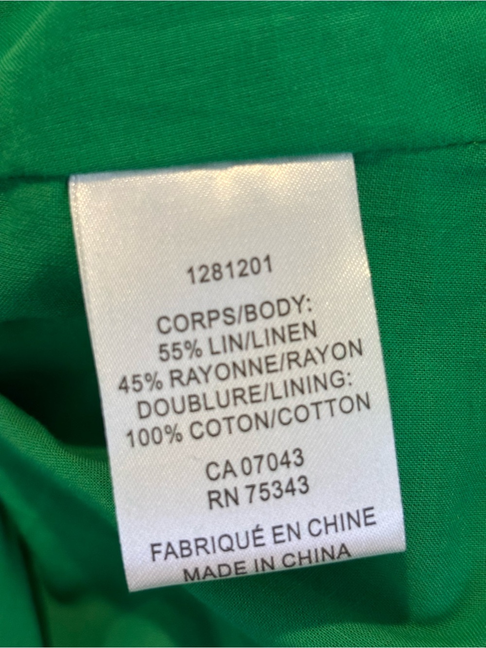 NWT House of Harlow 1960 Green Linen Blend Puff Sleeve Ring Detail Dress S - Picture 9 of 10